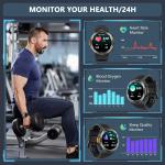 Men's Tactical Military Smart Watch with Call Feature