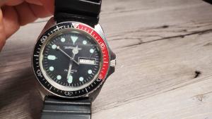 Vintage Barracuda Diver Monin Case Quartz Coke Bezel Men's Dive Watch 1990's