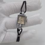 Antique Art Deco Ladies Cocktail Petite Stainless Wrist Watch Rare Swiss Wind Up