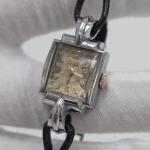 Antique Art Deco Ladies Cocktail Petite Stainless Wrist Watch Rare Swiss Wind Up
