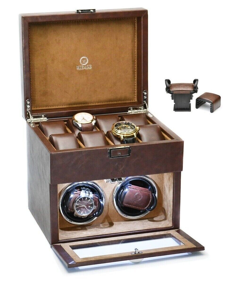 Automatic Watch Winder Box - Coffee Brown