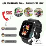 OKYUK Kids Smart Watch Gift for Girls Age 5-12, 4G Kids Watch 47 Games, HD Touch Screen Two-Way Calling Feature, School Settings, SOS, Birthday Gift for Boys and Girls Ages 7 8 9 10 (Black)