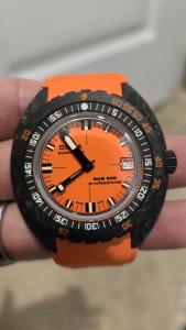 DOXA Men's Sub 300 Carbon Dive Watch 42mm Orange w 2 Straps