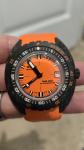 DOXA Men's Sub 300 Carbon Dive Watch 42mm Orange w 2 Straps