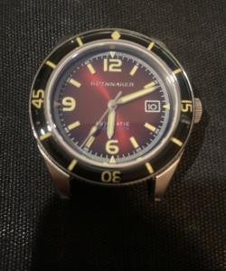 Spinnaker Fleuss 43mm Automatic Dive Watch Oxblood Red, Vintage Inspired.