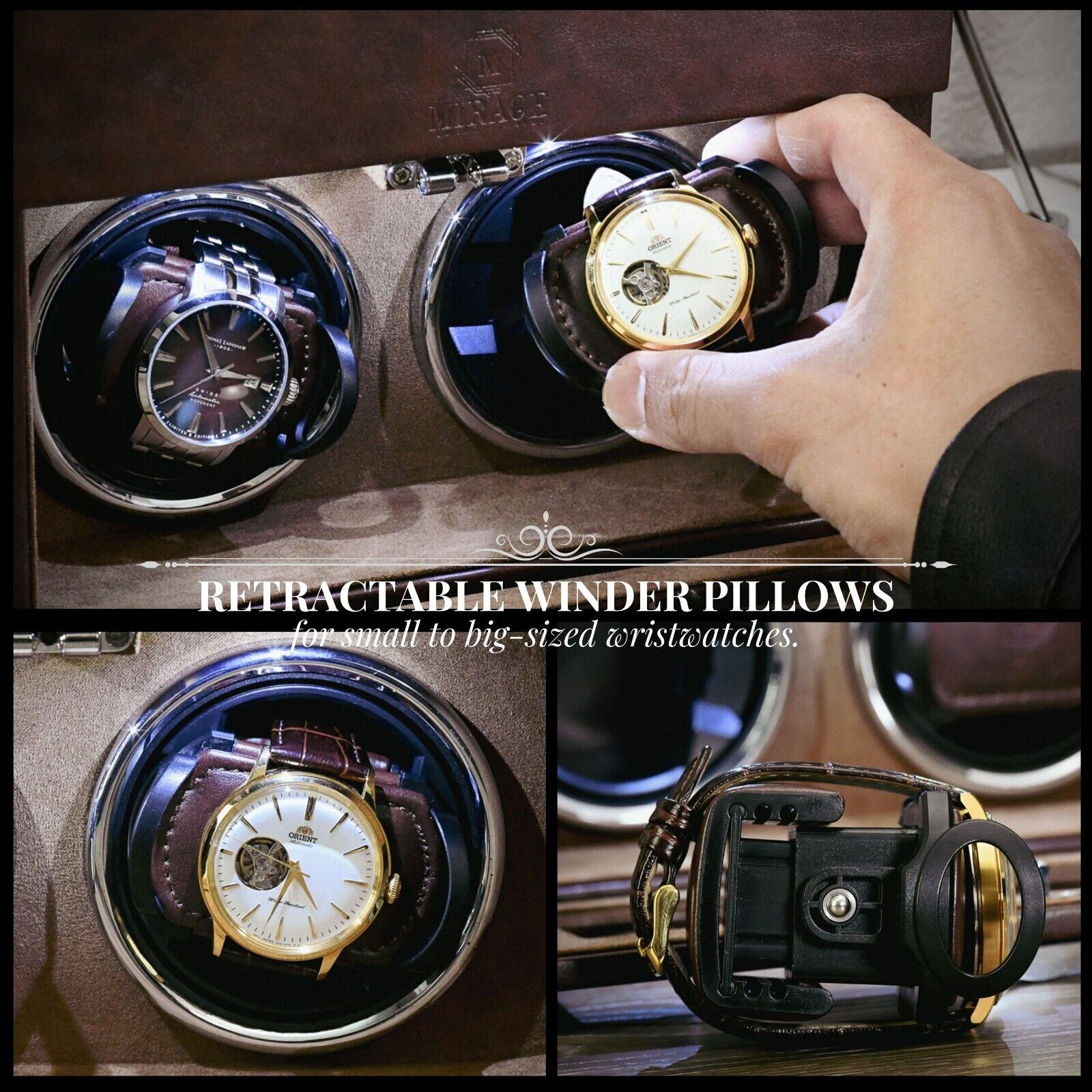 Automatic Watch Winder Box - Coffee Brown