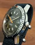 WALTHAM INCABLOC 17 JEWELS MECHANICAL VINTAGE MENS DIVER WRIST WATCH STAINLESS