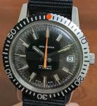 WALTHAM INCABLOC 17 JEWELS MECHANICAL VINTAGE MENS DIVER WRIST WATCH STAINLESS