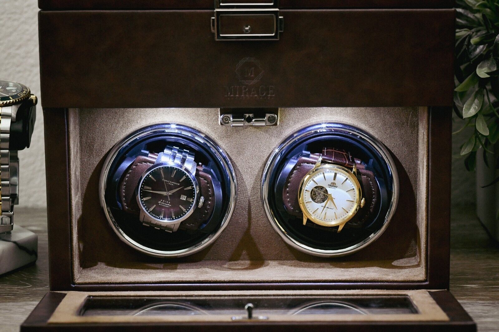 Automatic Watch Winder Box - Coffee Brown