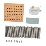 Ejoyous Watch Repair Staking Tool Press Set, Watchmaker Jewelling Punching Kit with 50 Punches 10 Stakes for Watchmaker Riveting Work