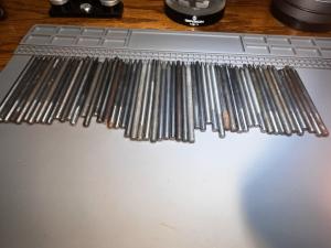 55 damaged tipped Watchmaker Staking Punches. Various Sizes.  Repairable 