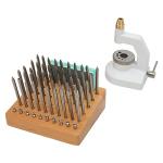 Fockety Watch Repair Staking Tool, Aluminum Alloy Watch Press Set Watchmaker Jewelling Punching Kit Watchmaker Jewelling Tool Watch Repair Tool Accessories with 50 Punch Pins & 10 Punches