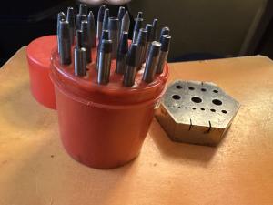 Assorted 25 Tips Set Punches Staking Watch Repair Punching ToolSet & Anvil Stake