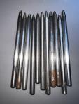 55 damaged tipped Watchmaker Staking Punches. Various Sizes.  Repairable 