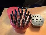 Assorted 25 Tips Set Punches Staking Watch Repair Punching ToolSet & Anvil Stake