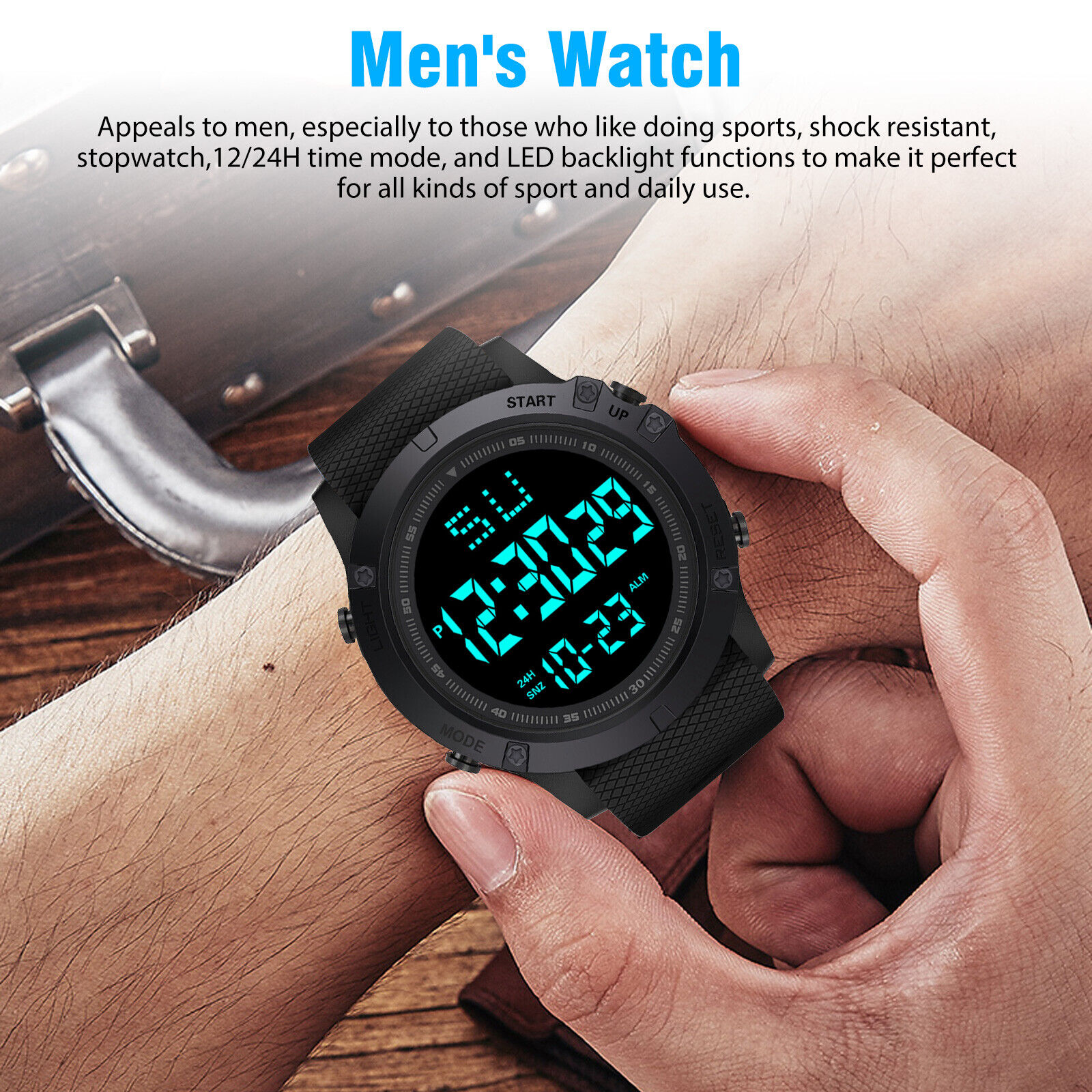 Waterproof Military Digital LED Sports Watch