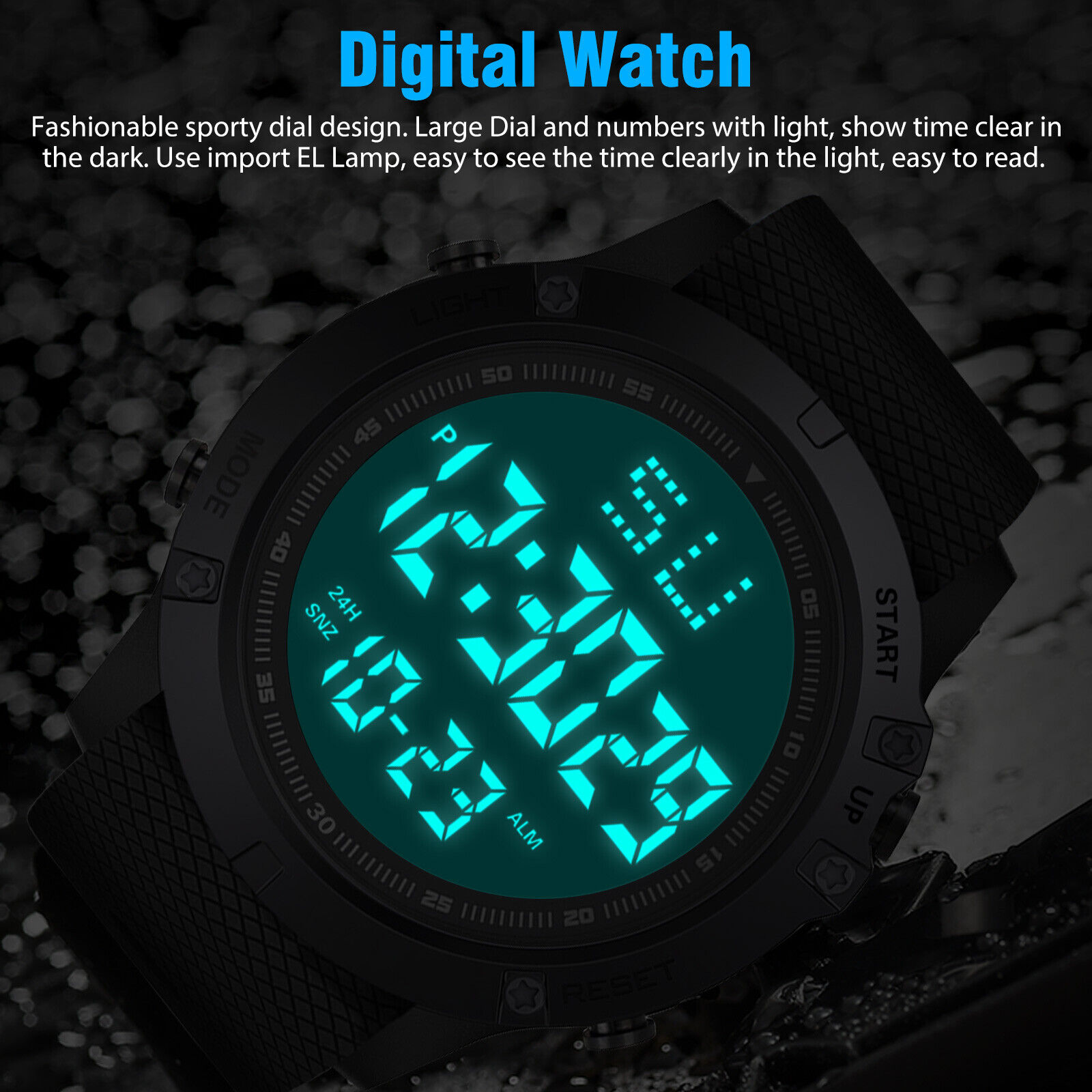 Waterproof Military Digital LED Sports Watch