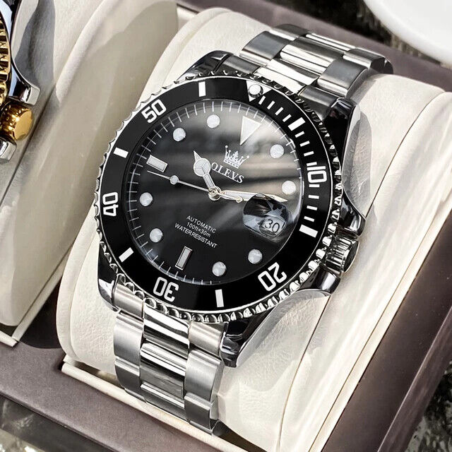 OLEVS Luxury Waterproof Automatic Stainless Steel Watch for Men