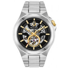 Bulova Men's Maquina Silver Gold Tone Watch