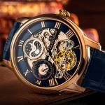 Thomas Earnshaw Longitude Automatic Skeleton Blue Rose Gold Men's Watch - Brand