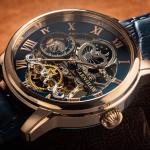 Thomas Earnshaw Longitude Automatic Skeleton Blue Rose Gold Men's Watch - Brand