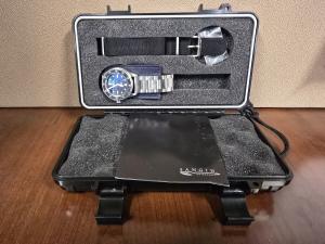 Sangin Instruments Merlin Brushed Stainless Steel Twilight Blue Watch