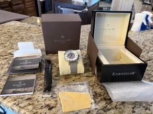 Earnshaw 1805 Automatic Skeleton Watch - New In Box, with books, leather band