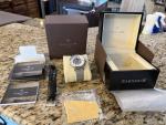 Earnshaw 1805 Automatic Skeleton Watch - New In Box, with books, leather band