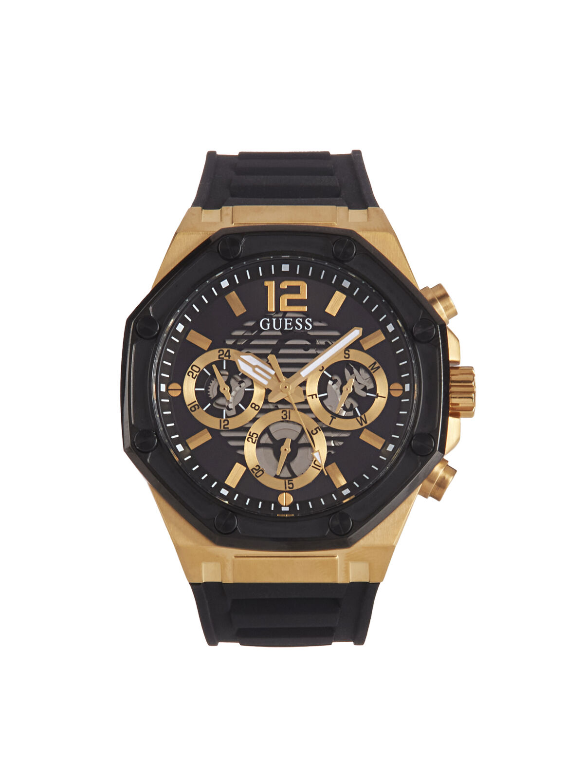 Black Momentum Dress Watch for Men by Guess