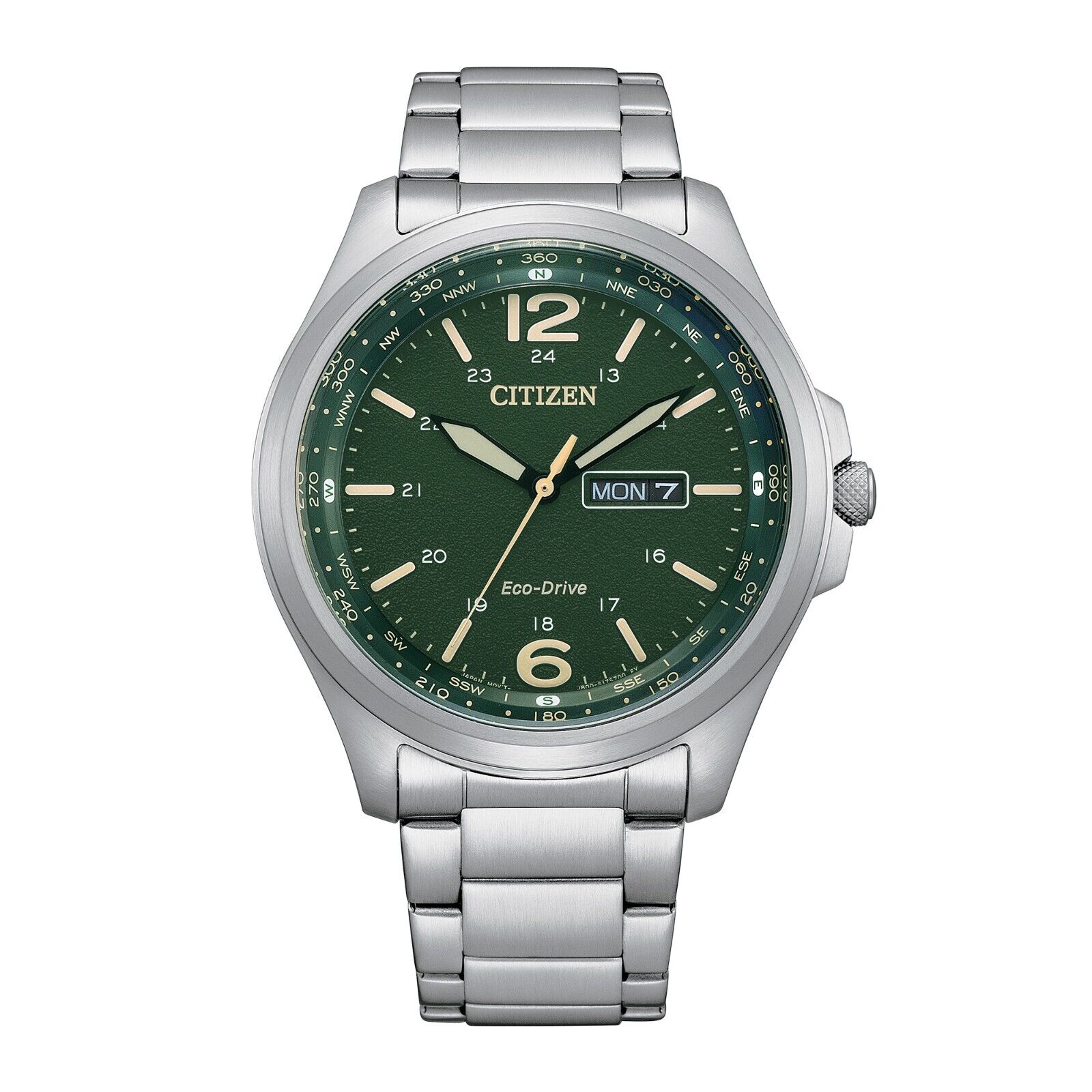 Citizen Eco-Drive Men's Sport Watch - Green Compass Dial