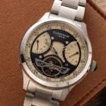 Thomas Earnshaw Watch - Cream Black Dual Retrograde Open Heart Automatic Watch