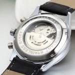 Men's Skeleton Automatic Mechanical Watch with Leather Band