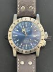 Glycine Airman Purist 46 Blue Sunray Dial, Leather & Nato Straps