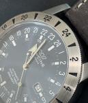 Glycine Airman Purist 46 Blue Sunray Dial, Leather & Nato Straps