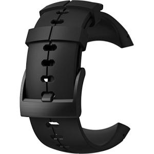 SUUNTO, Original Strap for All Spartan Ultra Watches, Silicone, Length: 24,5 cm, Width: 25 mm, Deep Black, Incl. Attachment pins, SS022687000