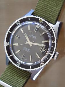 Vintage Jumbo Swiss Automatic Submariner Dive Watch By Renis - 38mm & Serviced
