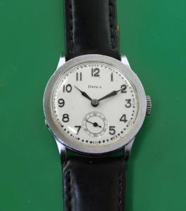 Vintage 1942 DOXA  WWII Military "Calatrava" Style Men's Small Watch