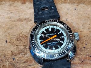 Vintage 1974 Caravelle Ladies N4 "Devil" Diver Watch - Working Great!