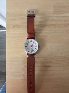 AVI-8 Mens White Dial Brown Leather Band Automatic Watch - AV-4094-01