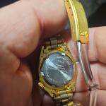 Innovative Time Mens Vintage Dive Watch Quartz Gold Black New Battery