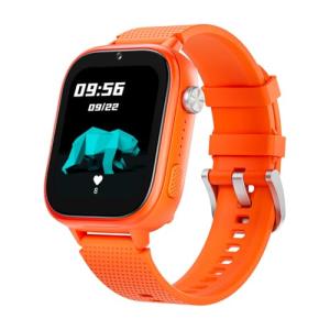 OKYUK Kids Smart Watch Gift for Girls Age 5-12, 4G Kids Watch 47 Games, HD Touch Screen Two-Way Calling Feature, School Settings, SOS, Birthday Gift for Boys and Girls Ages 7 8 9 10 (Orange)