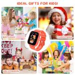 OKYUK Kids Smart Watch Gift for Girls Age 5-12, 4G Kids Watch 47 Games, HD Touch Screen Two-Way Calling Feature, School Settings, SOS, Birthday Gift for Boys and Girls Ages 7 8 9 10 (Orange)