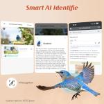 Smart Bird Feeder with Camera Outdoor: 2K Wild Bird Watching Video Cam - Unique Gifts for Nature Lover - Birds House Window at Garden IP66 Solar Charged & Squirrel-Proof Alarm