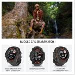 Garmin Instinct® 3 50mm, Solar Charged Display, Rugged Outdoor GPS Smartwatch, Metal-Reinforced Bezel, Built-in Flashlight, Charcoal