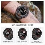 Garmin Instinct® 3 50mm, Solar Charged Display, Rugged Outdoor GPS Smartwatch, Metal-Reinforced Bezel, Built-in Flashlight, Charcoal