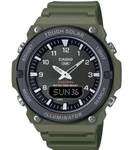 Casio AQ-S820W Series | Black/Green | Tough Solar | World Time | LED Illuminator | Ana-Digital Watch
