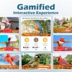 Smart Bird Feeder with Camera, 2K HD Birdwatching Camera with AI Identify Bird Species & Solar Panel, Auto Video Capture & Instant Notifications, Ideal Gifts for Lover, Deep Blue