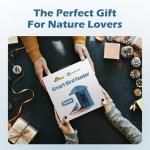 Smart Bird Feeder with Camera, 2K HD Birdwatching Camera with AI Identify Bird Species & Solar Panel, Auto Video Capture & Instant Notifications, Ideal Gifts for Lover, Deep Blue