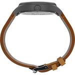 Timex Men's Expedition Scout Solar 40mm Watch – Gunmetal Case Gray Dial with Tan Genuine Leather Strap