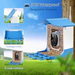 Bird Feeder with Camera AI Identify Birds Species Solar Panel - Smart Bird House with 1080P HD+ Video Live Stream, Instant Arrival Alerts, Live View, Capture Video, Bird Lover Watching